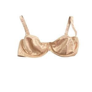 SKIMS Nude Beige Balconette Underwire Bra 44DD Satin Adjustable Neutral No Show